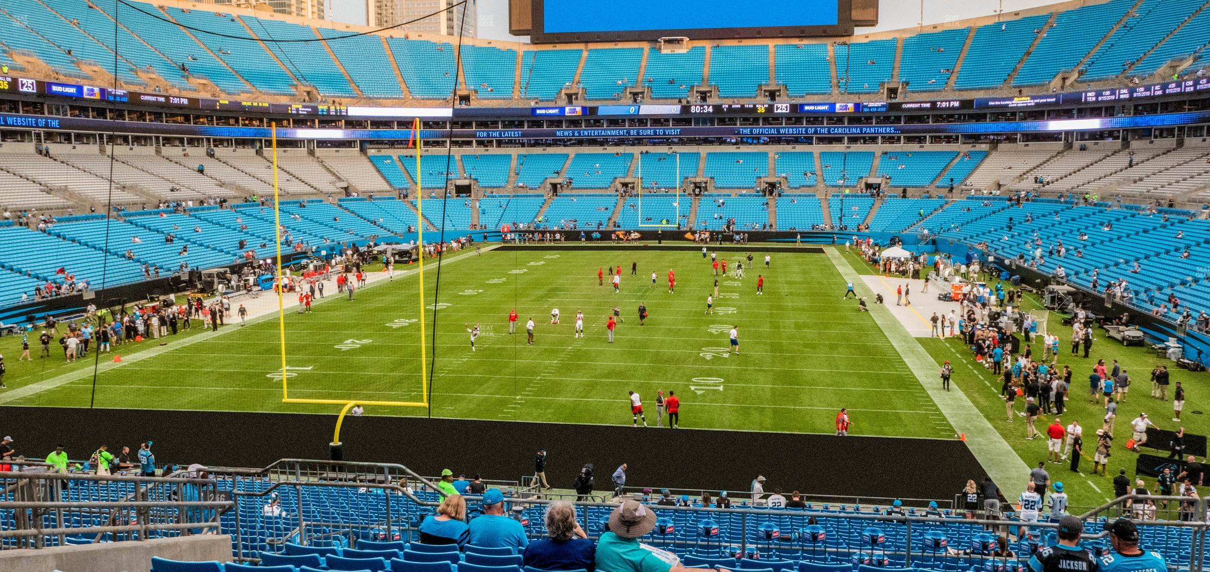 Seating view for Bank of America Stadium Section 256