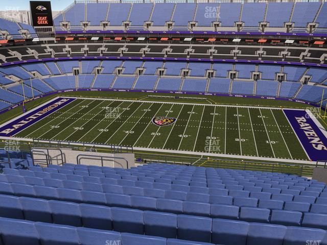 Seating view for M&T Bank Stadium Section 525