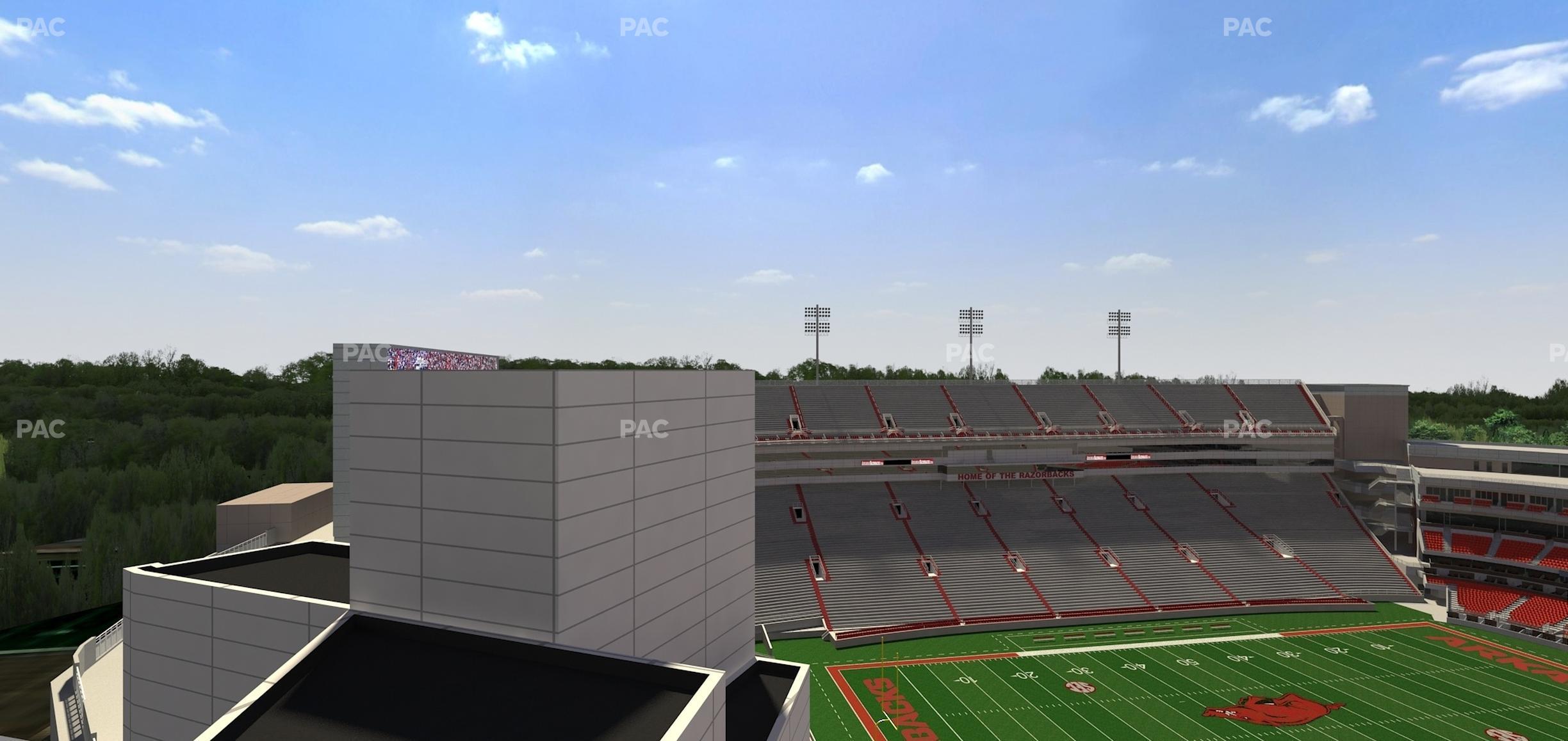 Seating view for Razorback Stadium Section 528