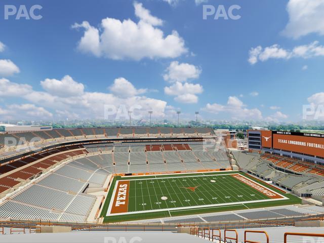 Seating view for Darrell K Royal - Texas Memorial Stadium Section 107