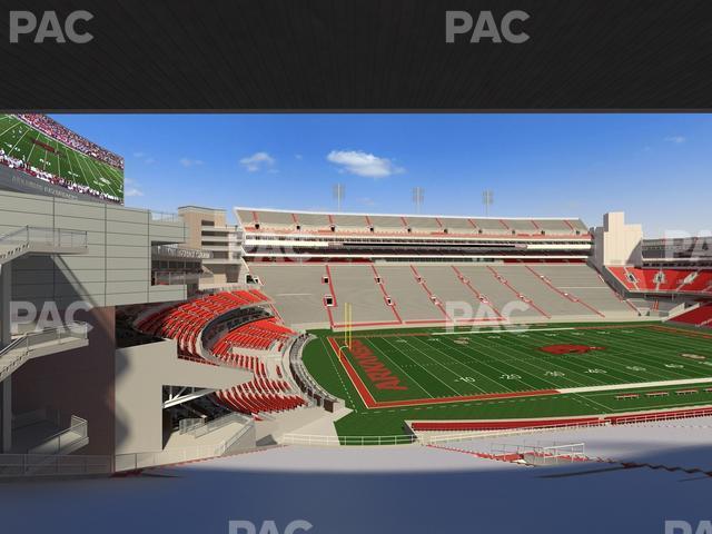 Seating view for Razorback Stadium Section 107