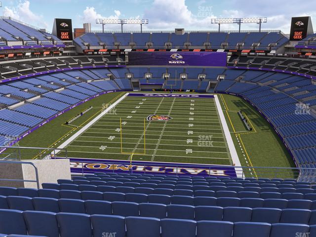 Seating view for M&T Bank Stadium Section 539