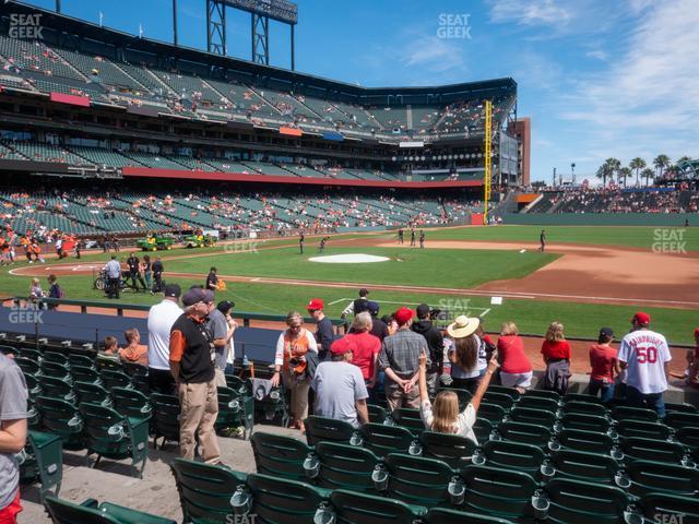 Seating view for Oracle Park Section Field Club 107