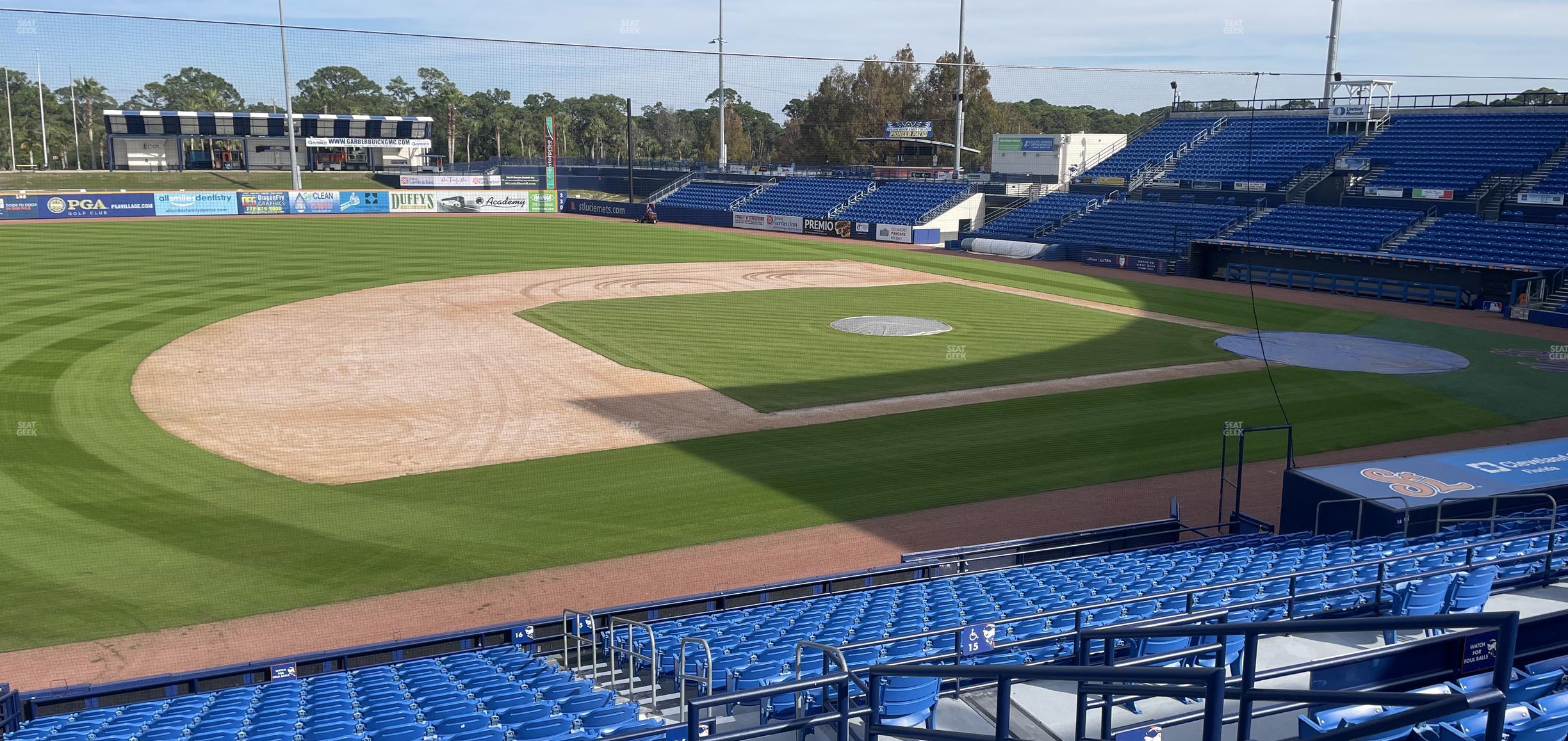 Seating view for Clover Park Section 116