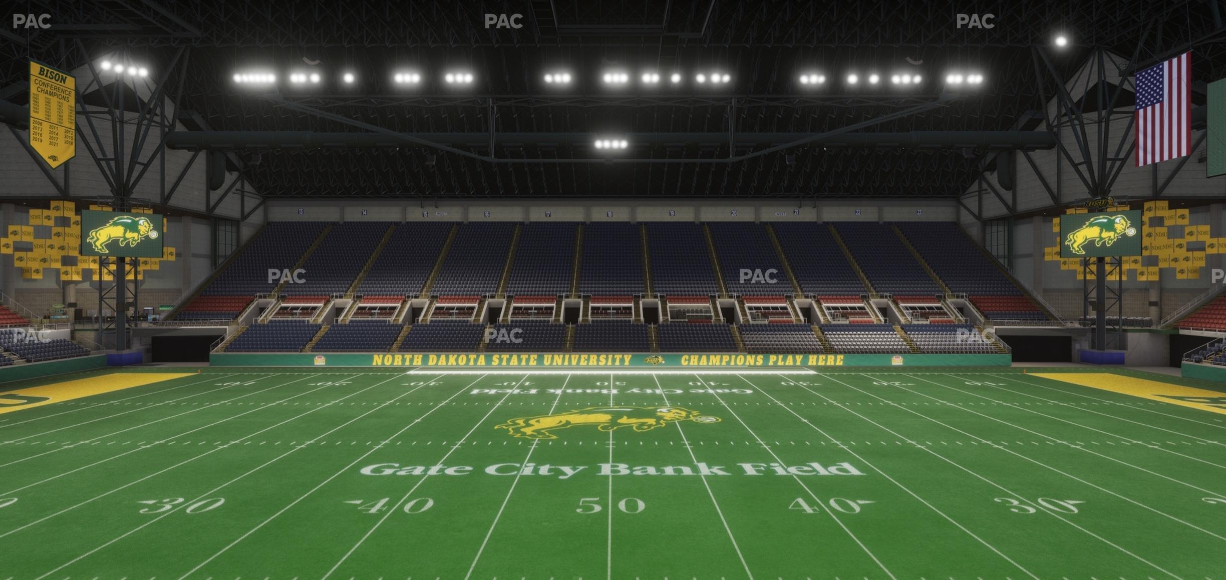 Seating view for Fargodome Section Elevated 1