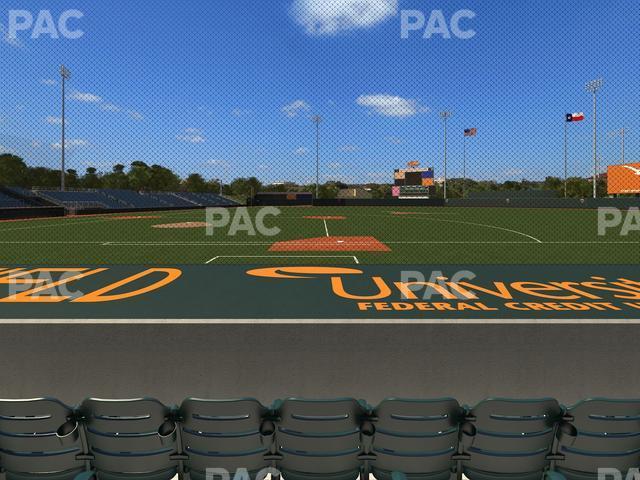 Seating view for UFCU Disch-Falk Field Section 1