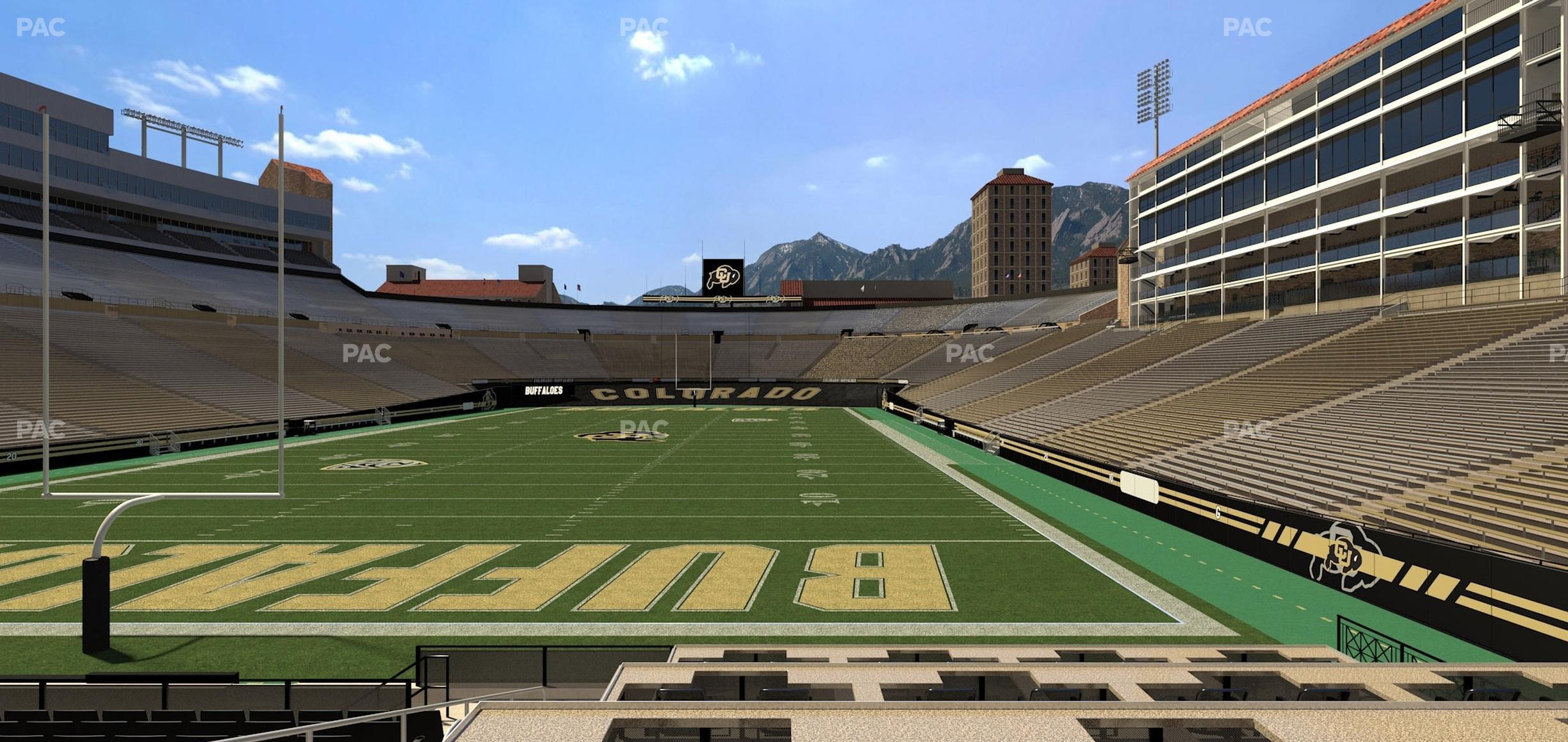 Seating view for Folsom Field Section Loge Box 172