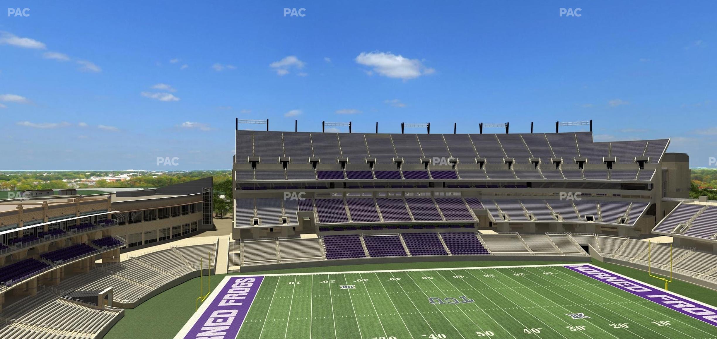 Seating view for Amon G. Carter Stadium Section Legends Club 333