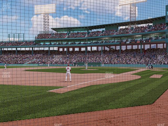 Seating view for Fenway Park Section Dugout Box 75