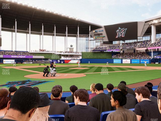 Seating view for loanDepot park Section Pnc Club Field Level 5