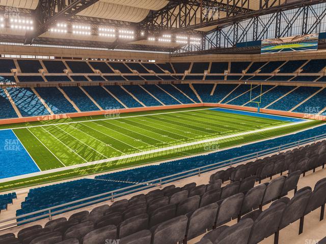 Seating view for Ford Field Section Club 202