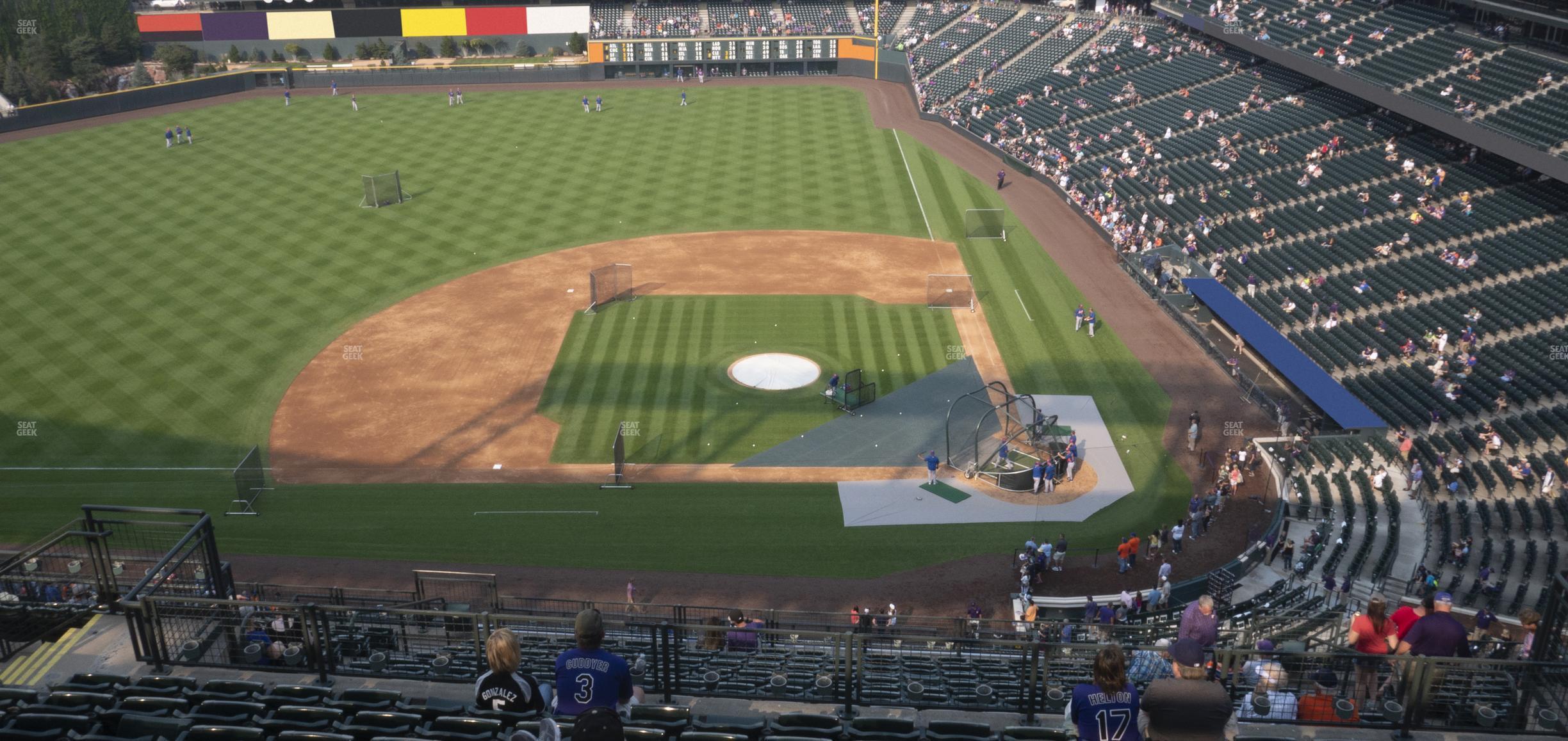 Seating view for Coors Field Section Upper 336