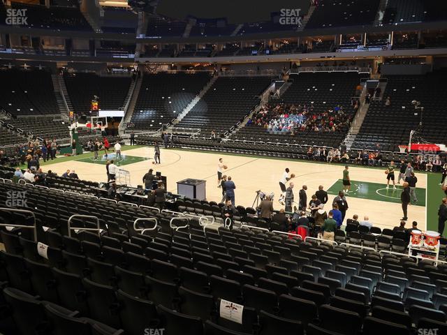 Seating view for Fiserv Forum Section 116