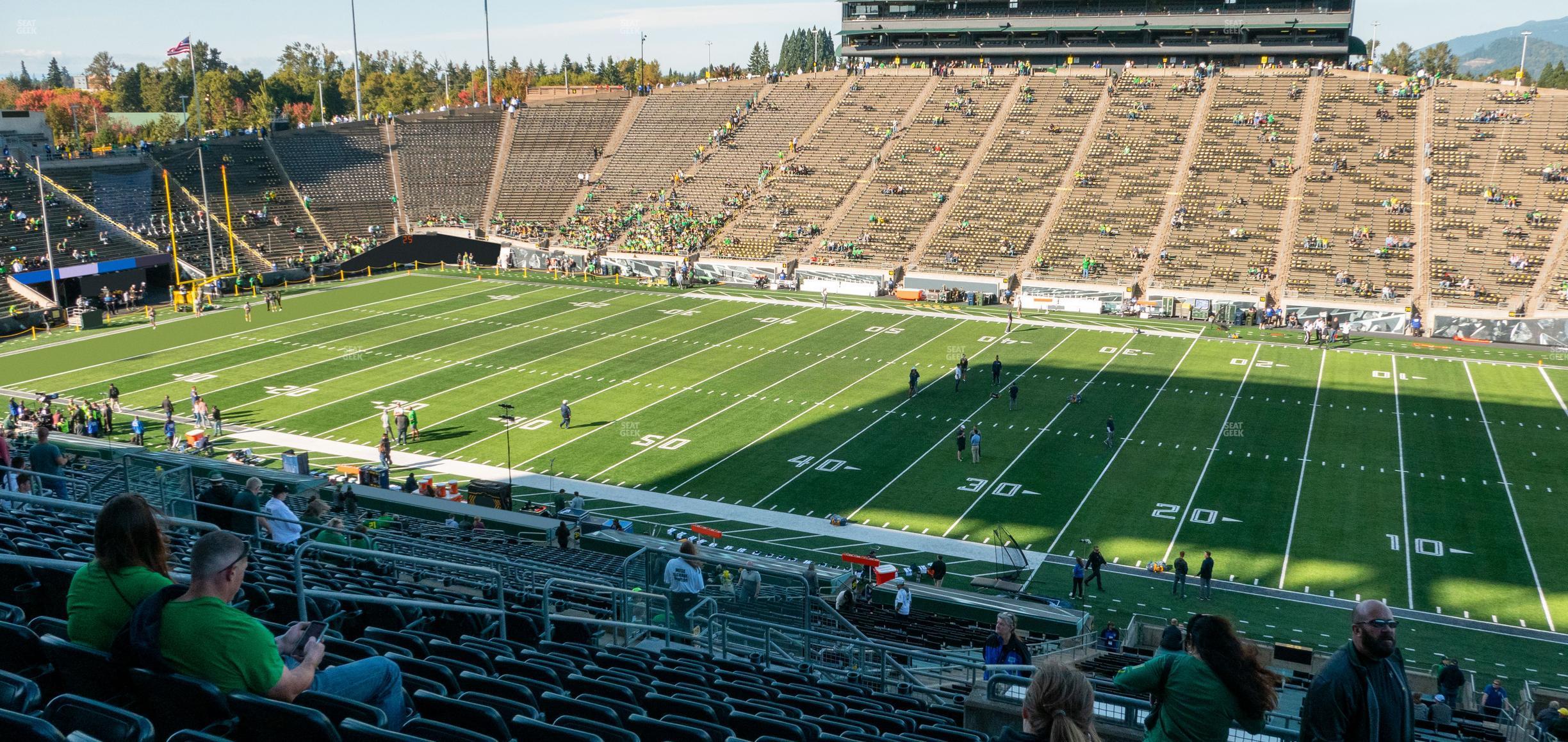 Seating view for Autzen Stadium Section 28 Public Reserve