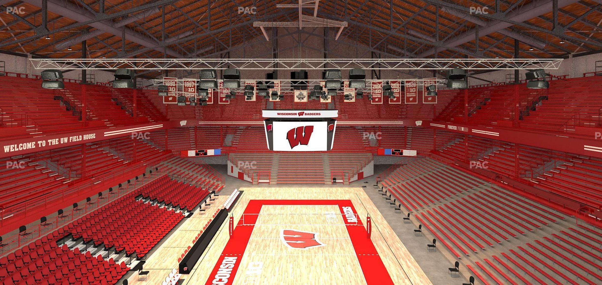 Seating view for Wisconsin Field House Section Buckys Balcony