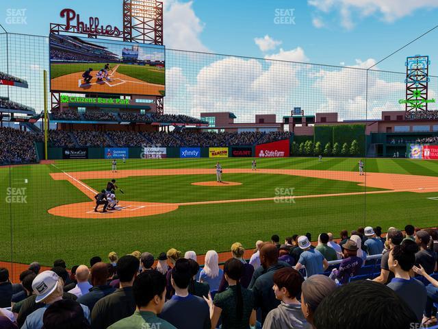 Seating view for Citizens Bank Park Section Dugout F