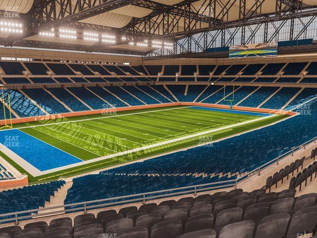 Seating view for Ford Field Section Club 200