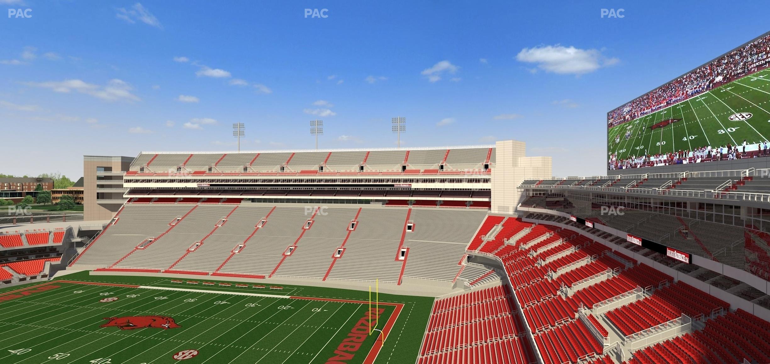 Seating view for Razorback Stadium Section 500 1