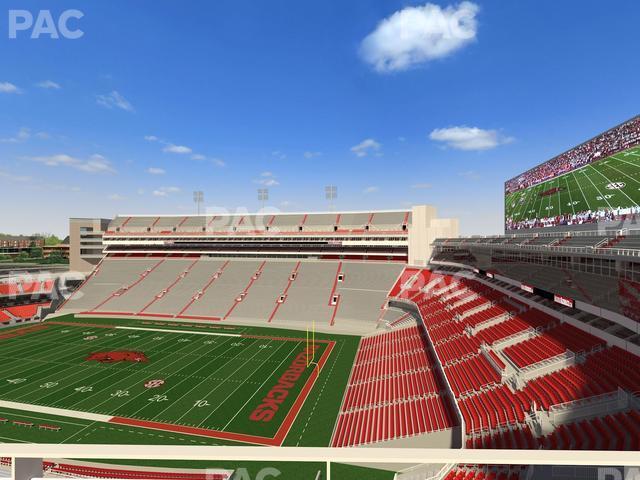 Seating view for Razorback Stadium Section 500 1