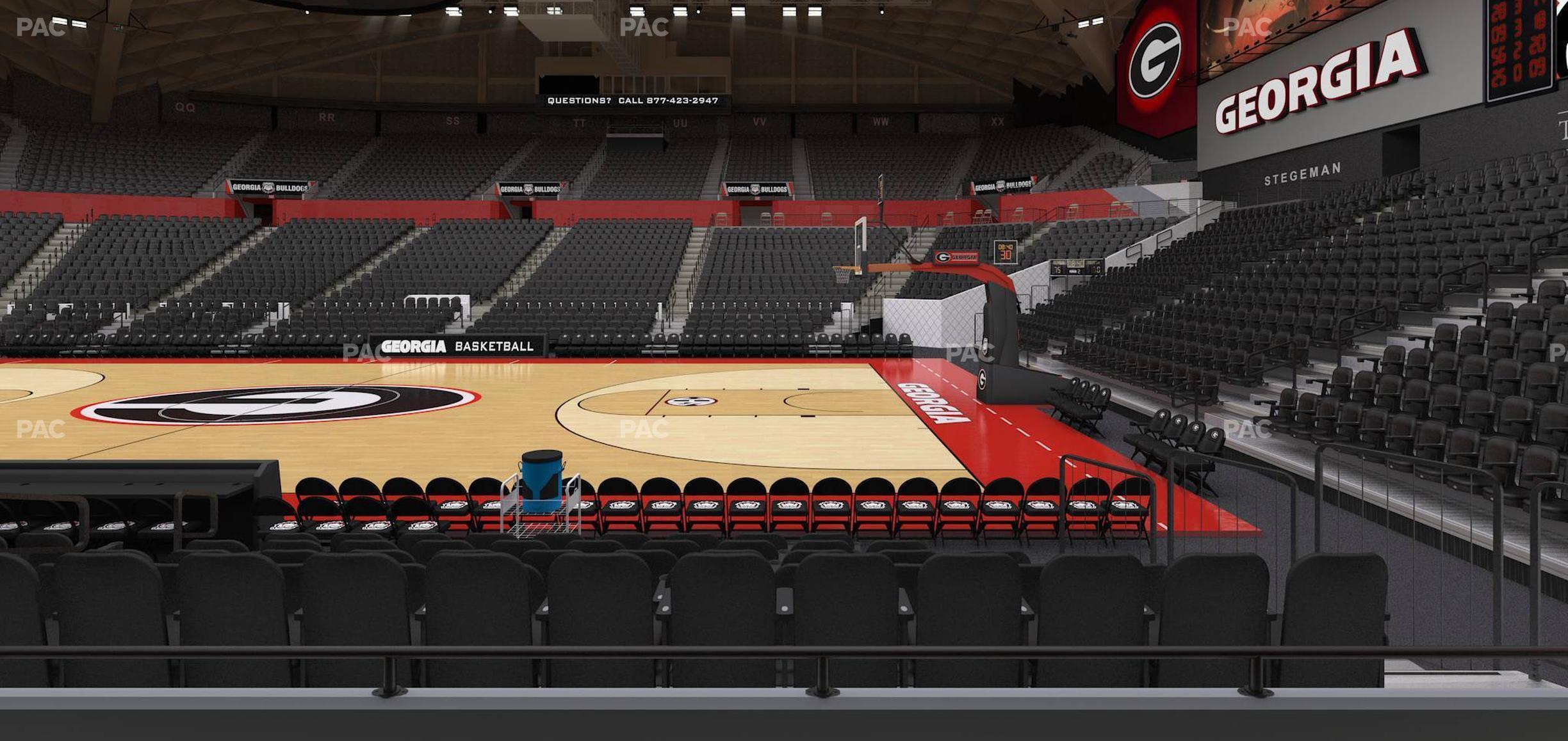 Seating view for Stegeman Coliseum Section D