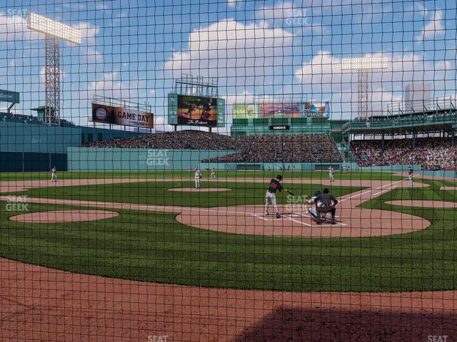 Seating view for Fenway Park Section Home Plate Dugout Box 48