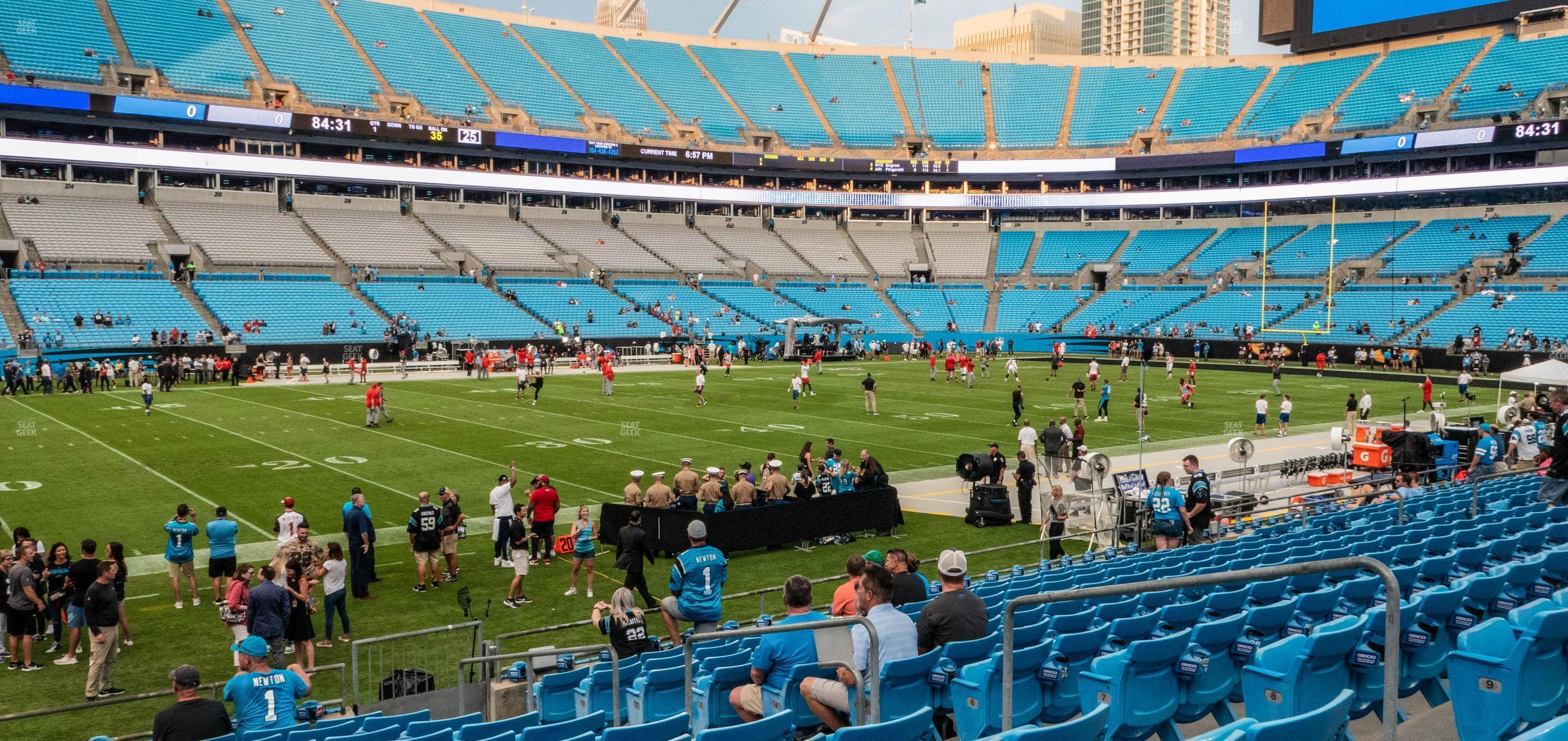 Seating view for Bank of America Stadium Section 135