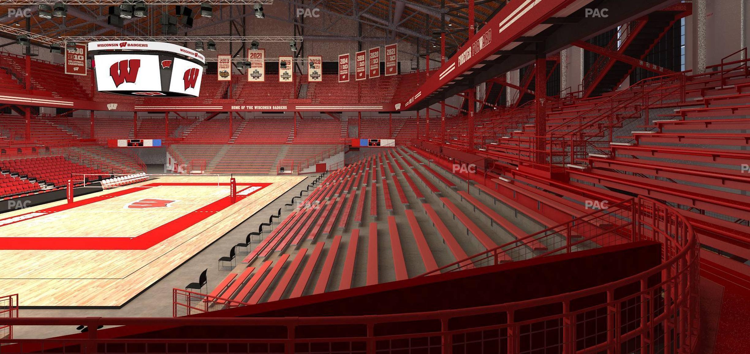 Seating view for Wisconsin Field House Section U