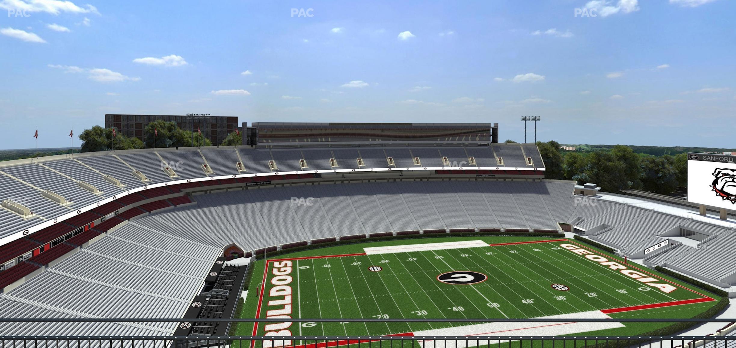 Seating view for Sanford Stadium Section 610