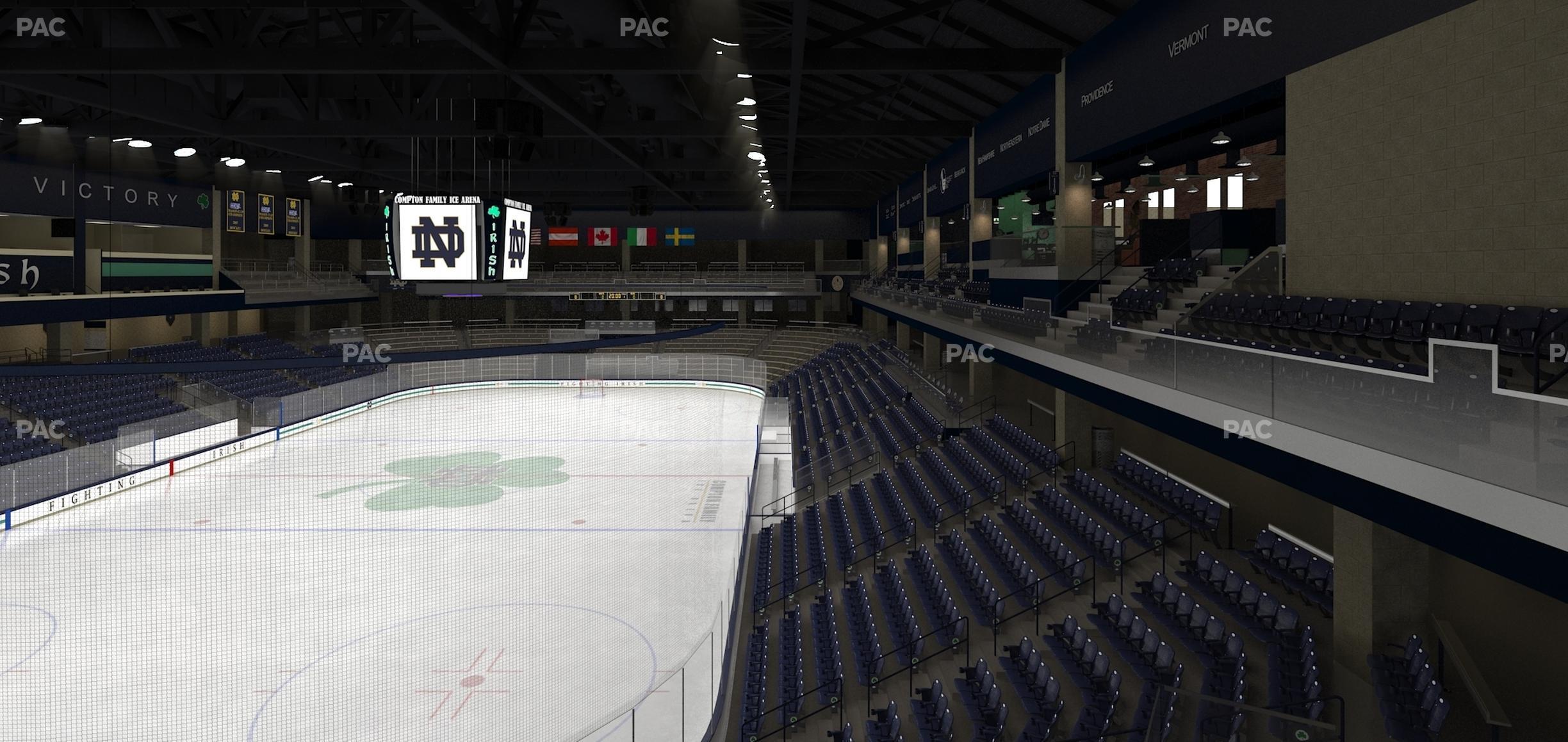 Seating view for Compton Family Ice Arena Section 117