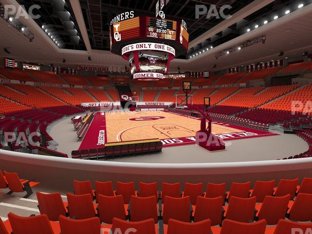 Seating view for Lloyd Noble Center Section 116