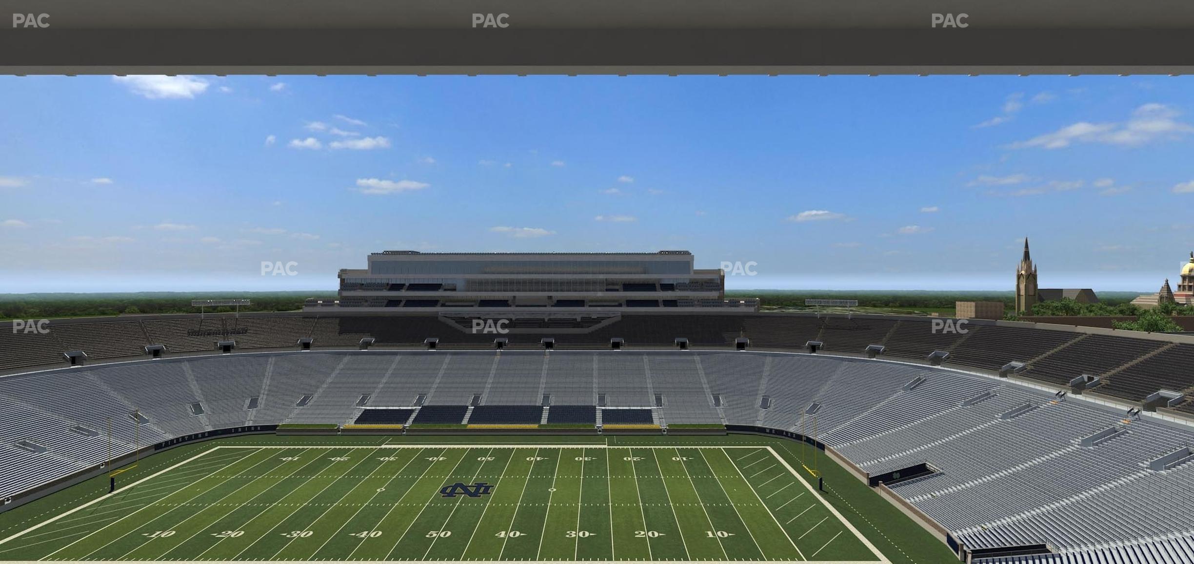 Seating view for Notre Dame Stadium Section Corbett Club 805