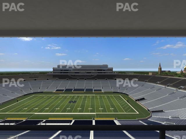 Seating view for Notre Dame Stadium Section Corbett Club 805