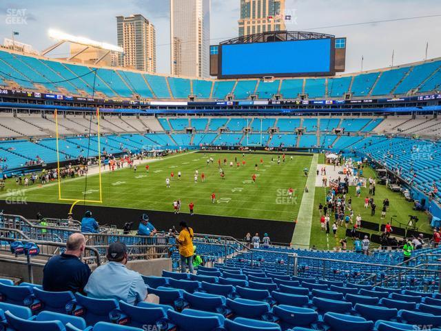 Seating view for Bank of America Stadium Section 255