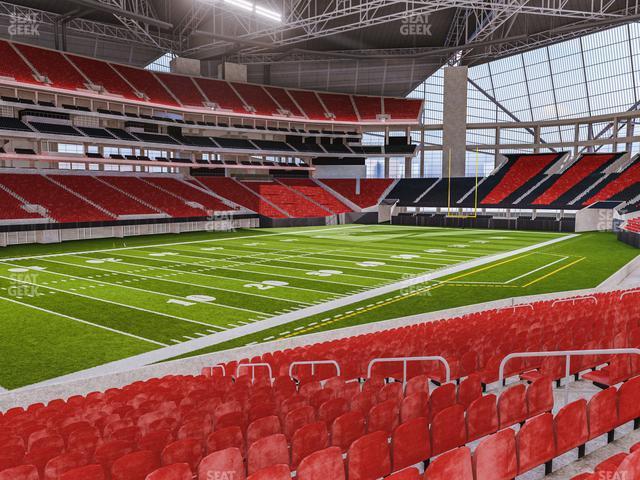 Seating view for Mercedes-Benz Stadium Section 115