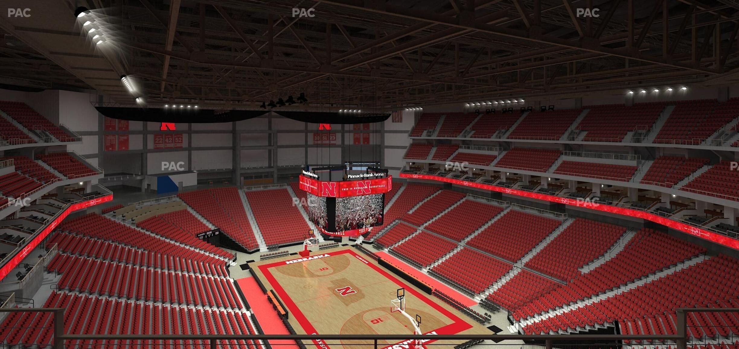 Seating view for Pinnacle Bank Arena Section 314