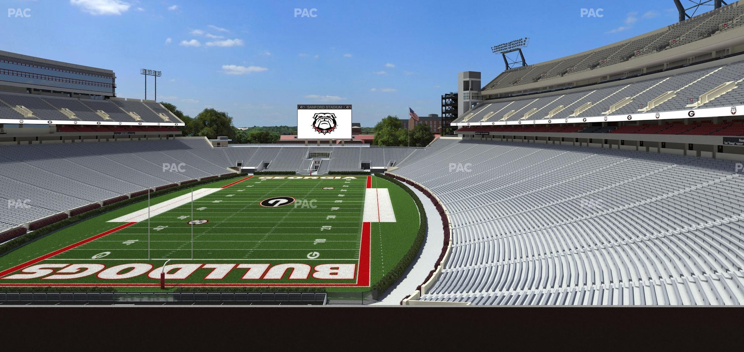 Seating view for Sanford Stadium Section East Upper Club 217