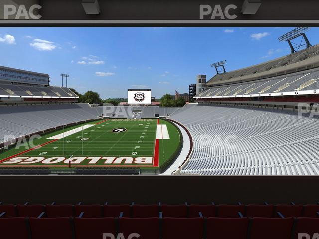 Seating view for Sanford Stadium Section East Upper Club 217