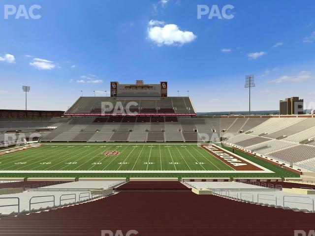 Seating view for Gaylord Family Oklahoma Memorial Stadium Section 29