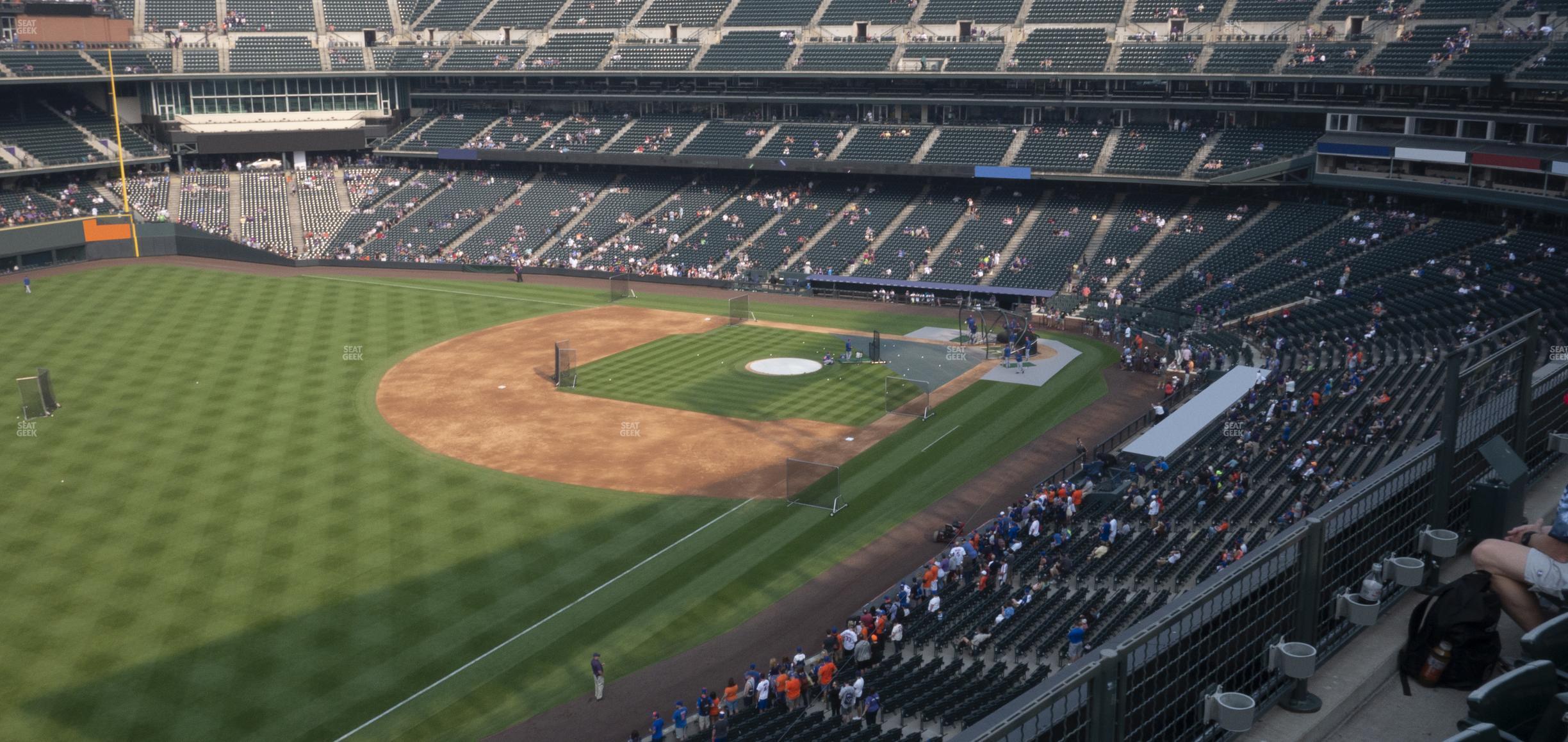 Seating view for Coors Field Section Lower 346