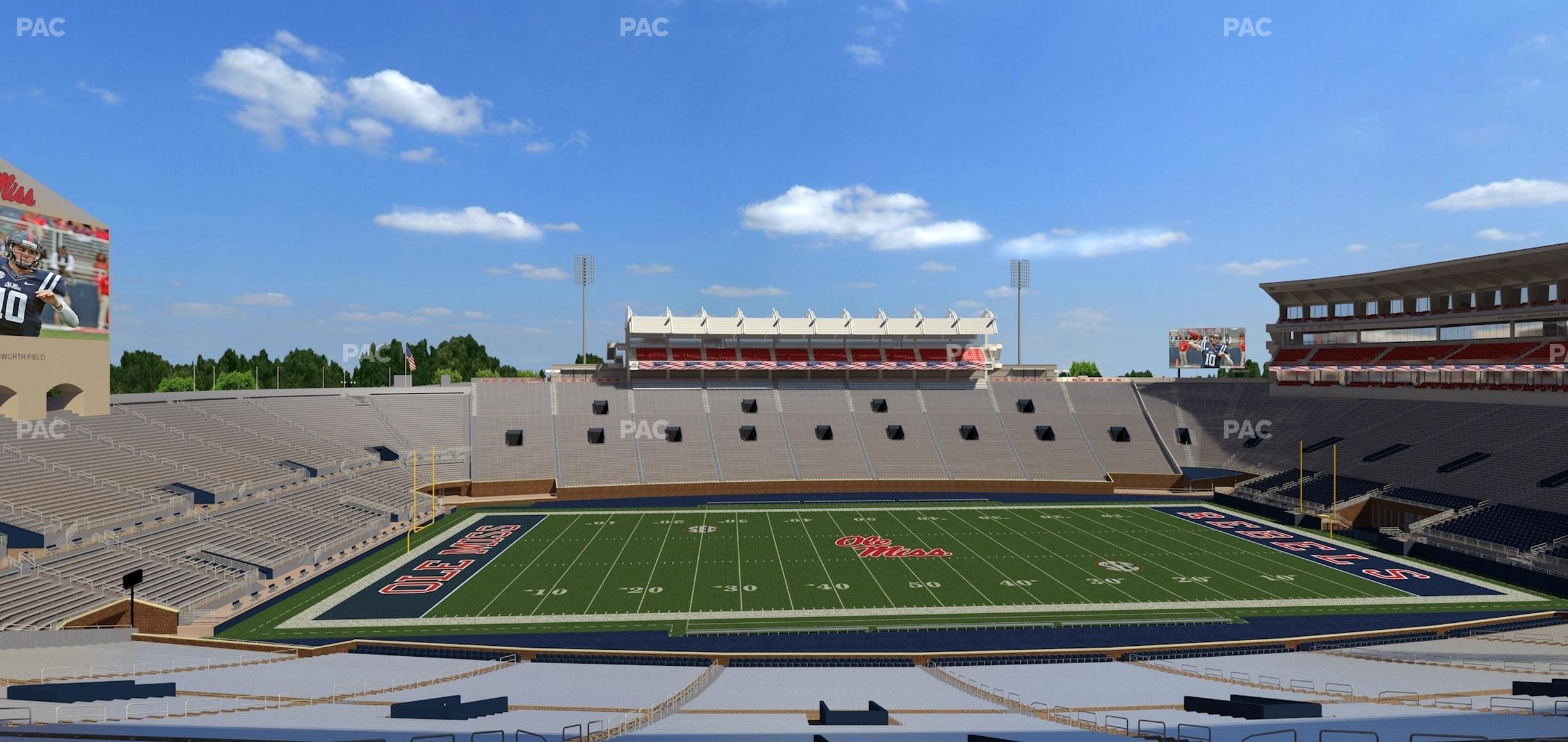 Seating view for Vaught Hemingway Stadium Section West Chairbacks 7