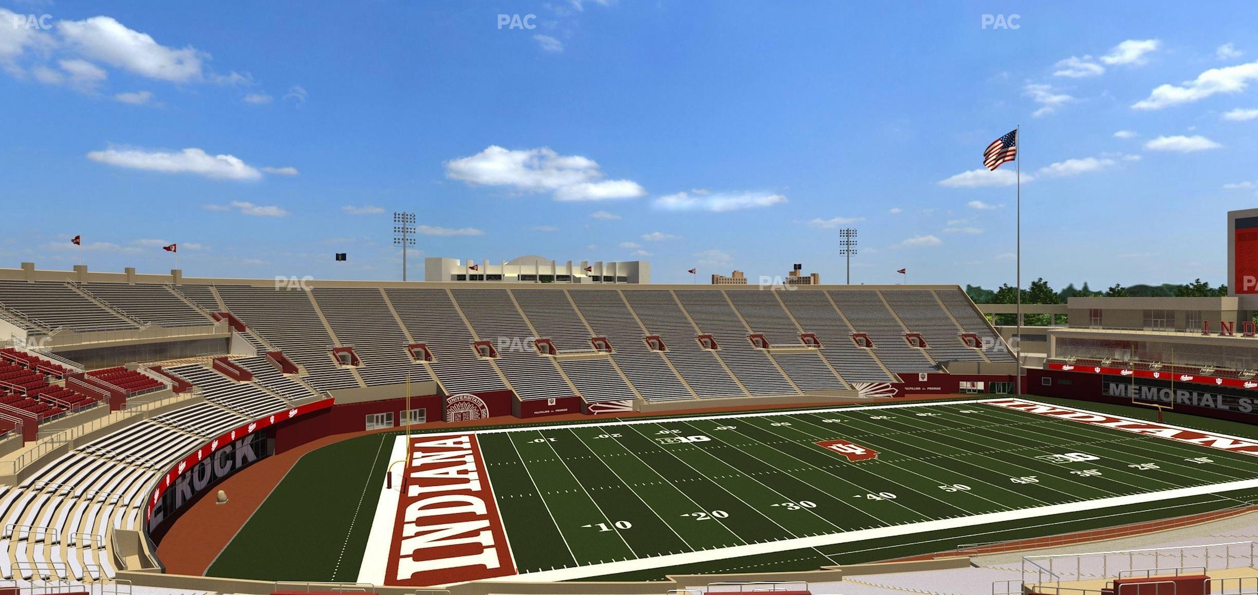 Seating view for Memorial Stadium - Indiana Section 110