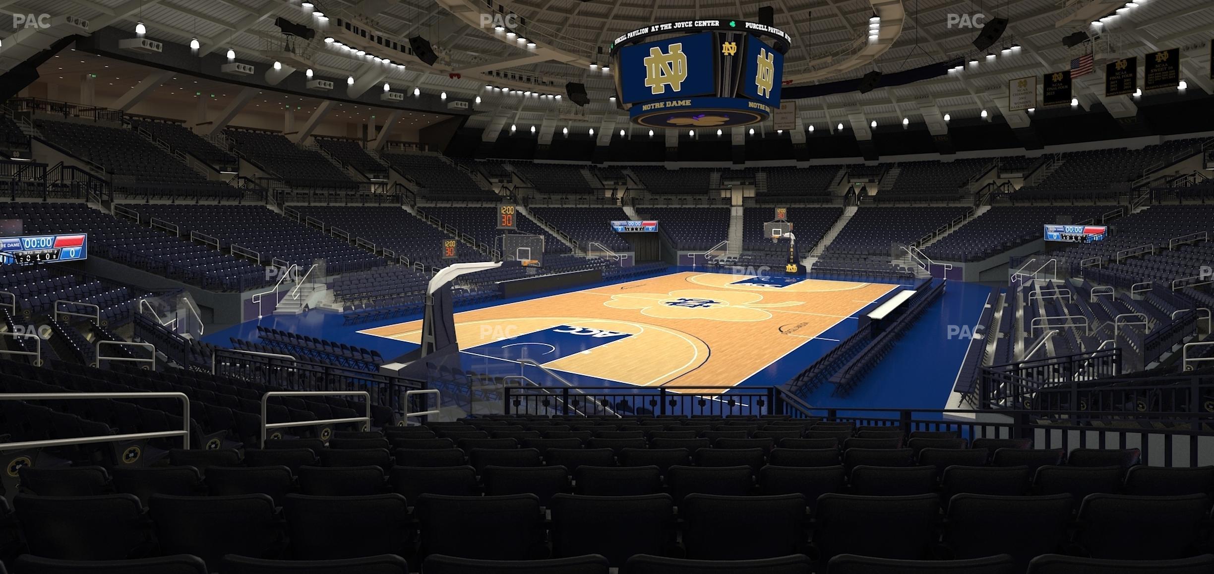 Seating view for Purcell Pavilion at the Joyce Center Section 13