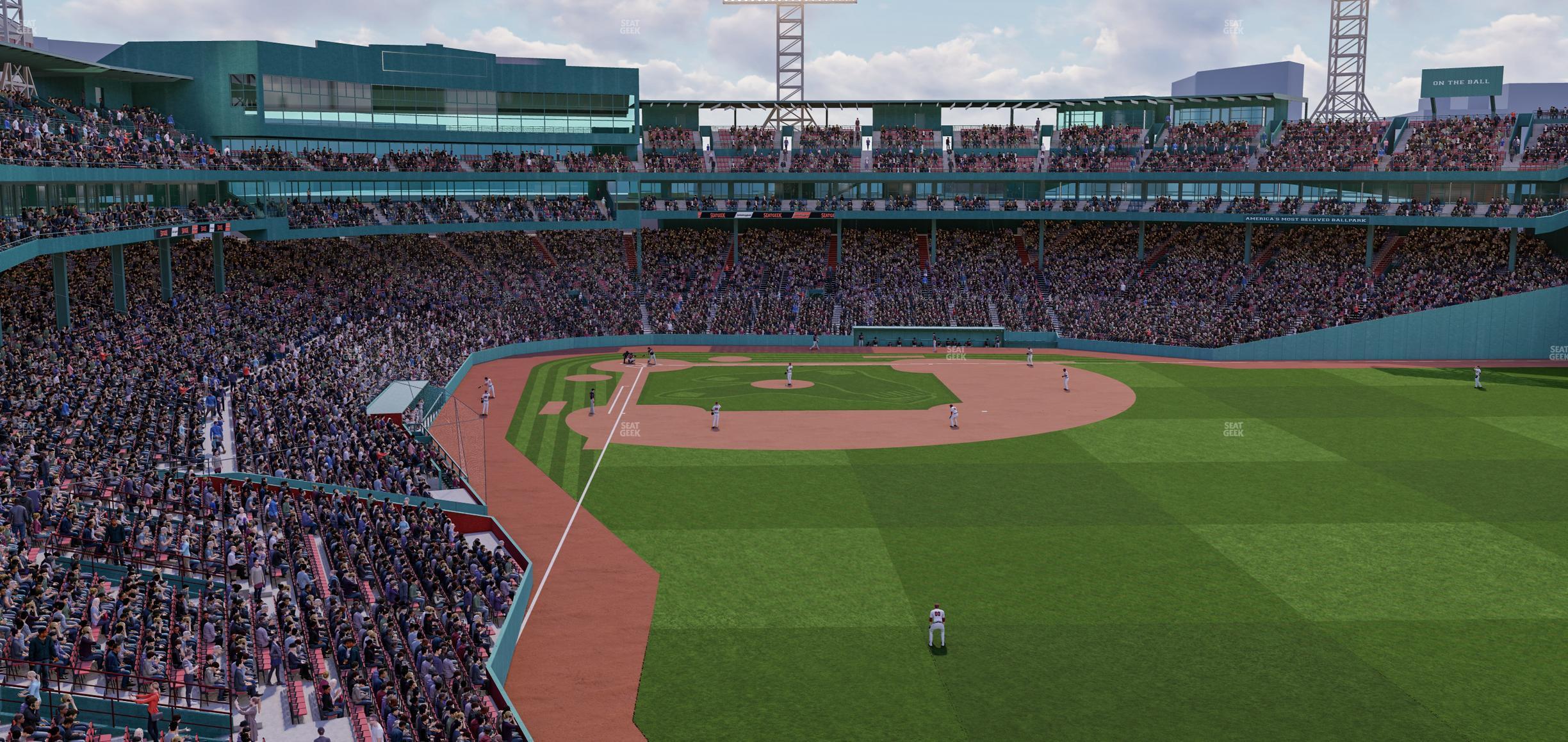 Seating view for Fenway Park Section Right Field Roof Deck Table 209