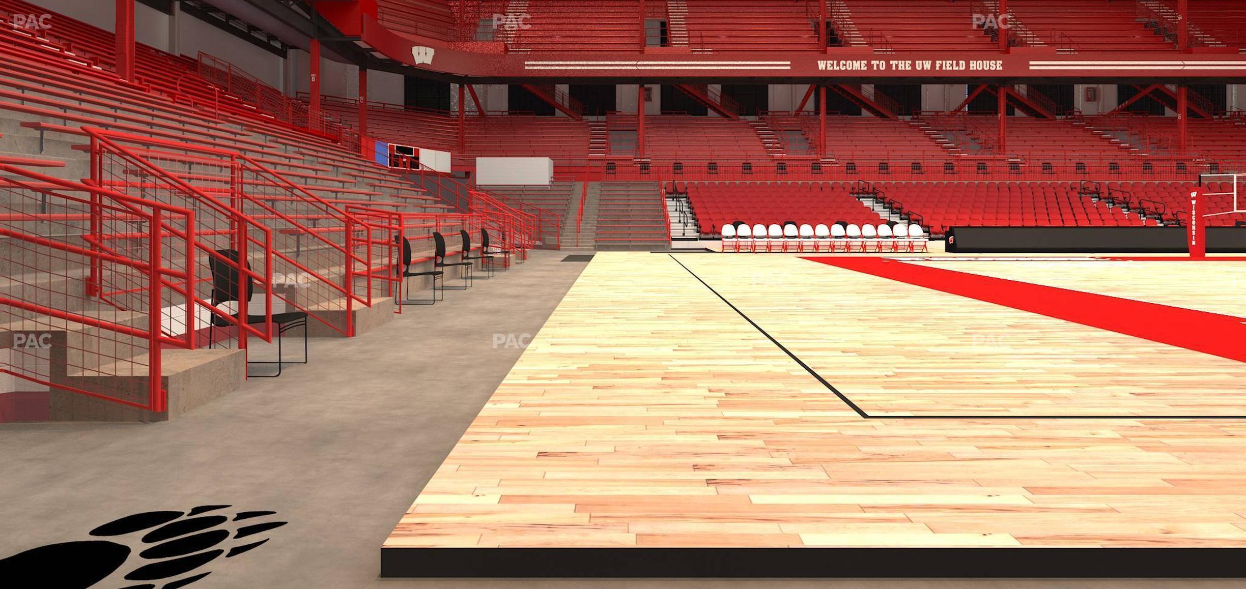 Seating view for Wisconsin Field House Section Wc T