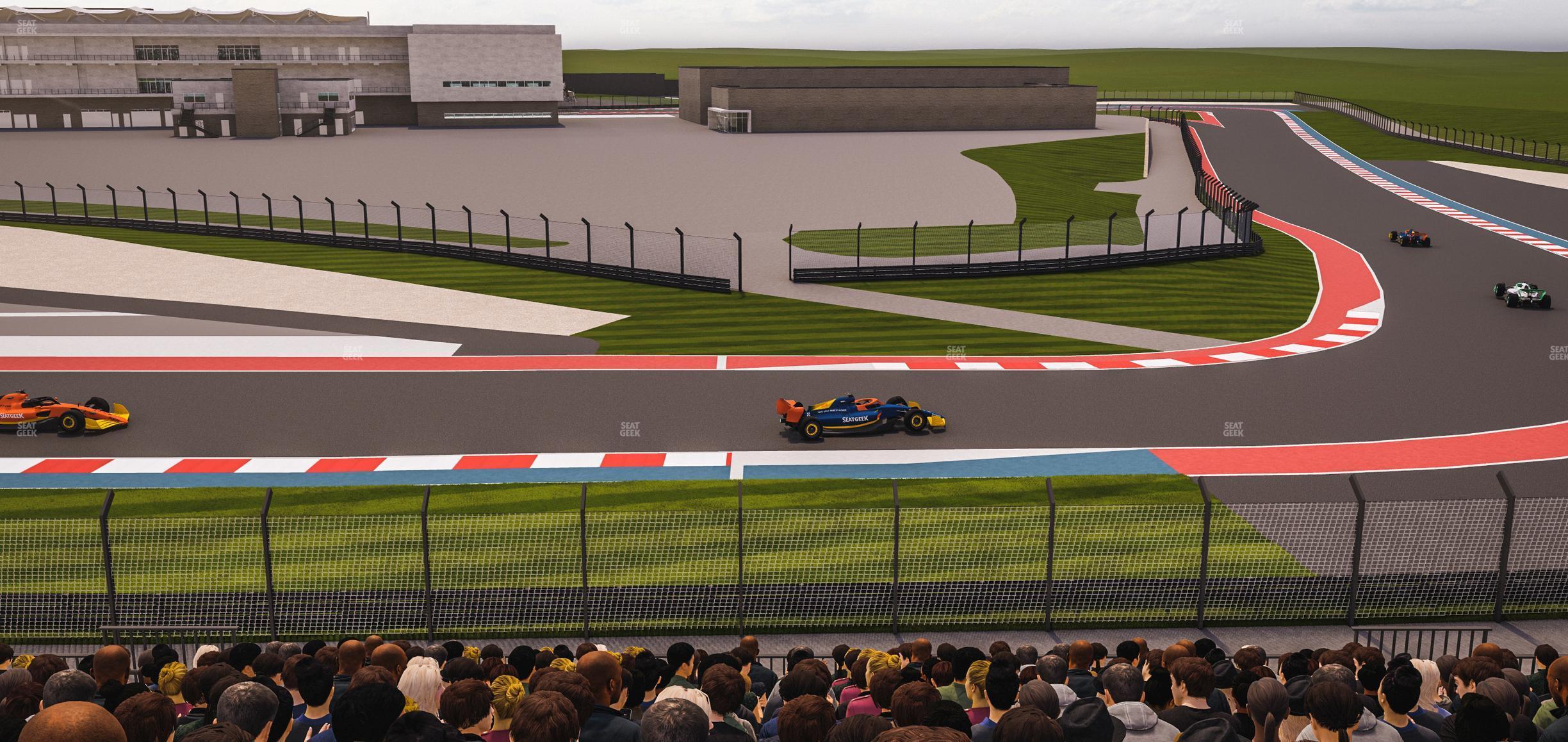 Seating view for Circuit of The Americas Section Turn 19 Bleachers 7