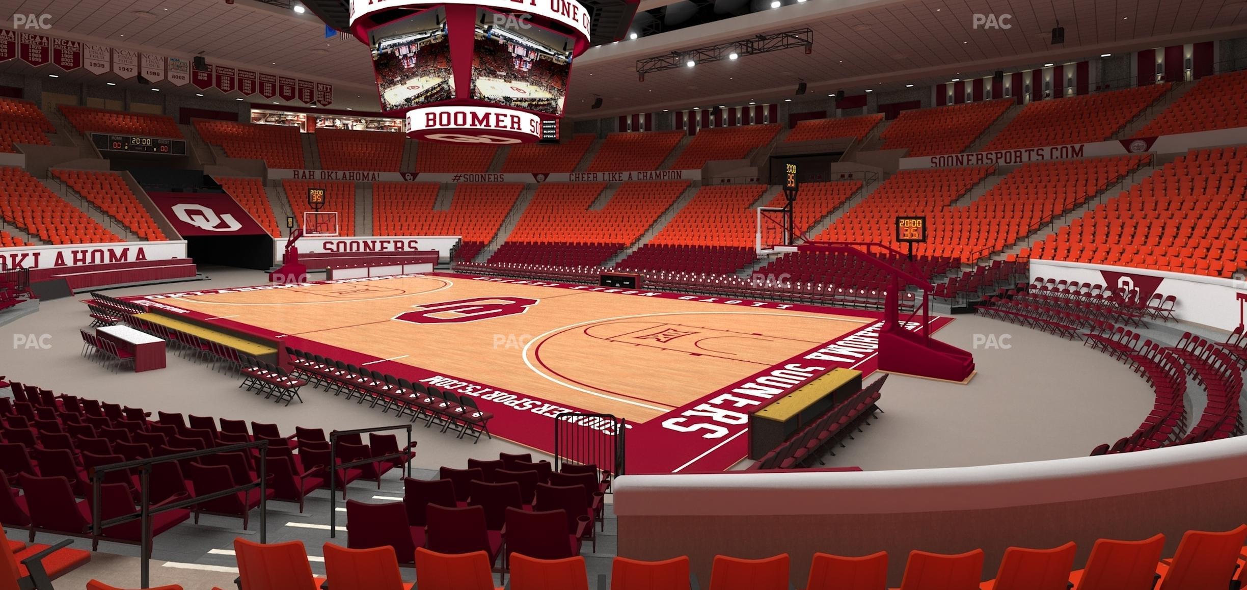 Seating view for Lloyd Noble Center Section 118