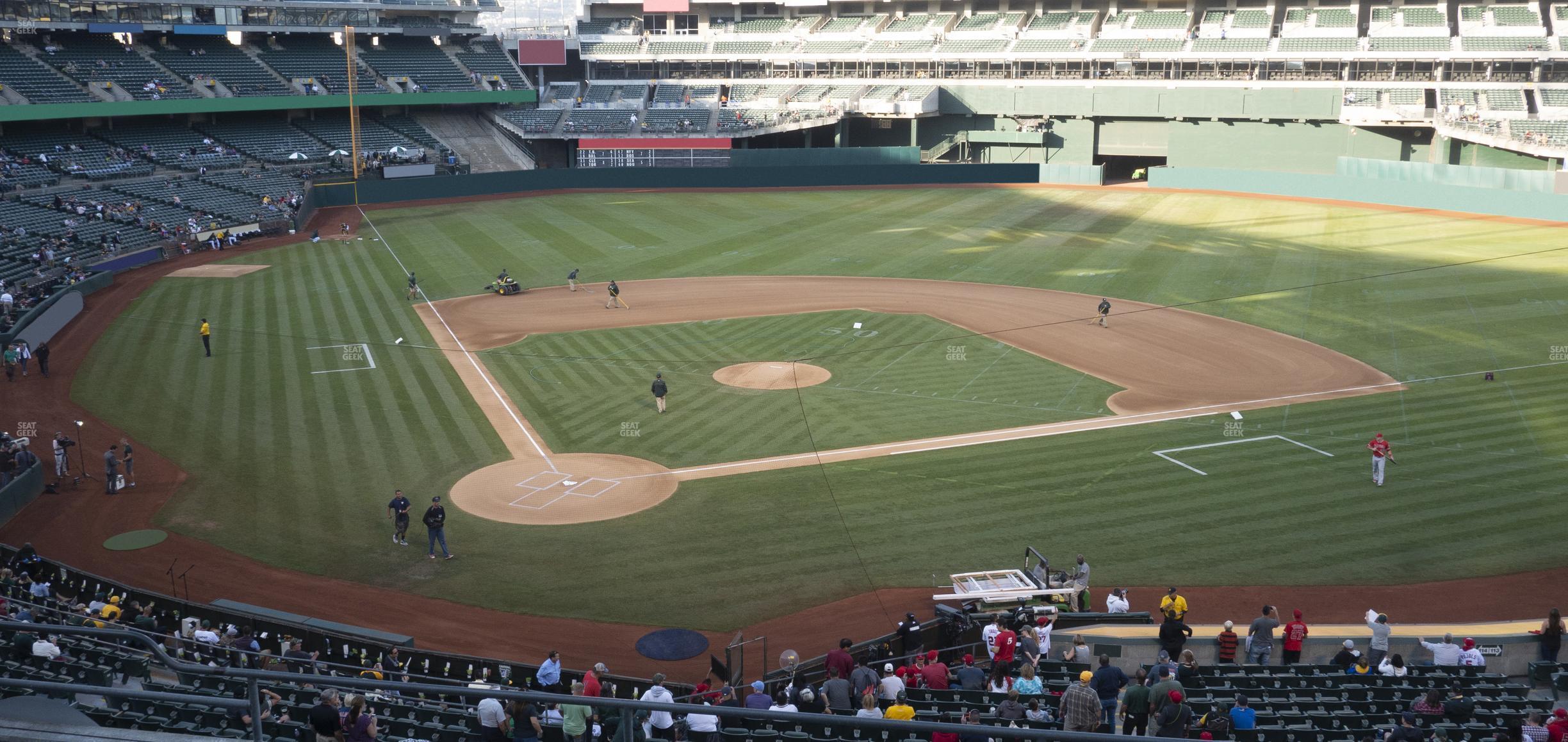 Seating view for Oakland Coliseum Section 215