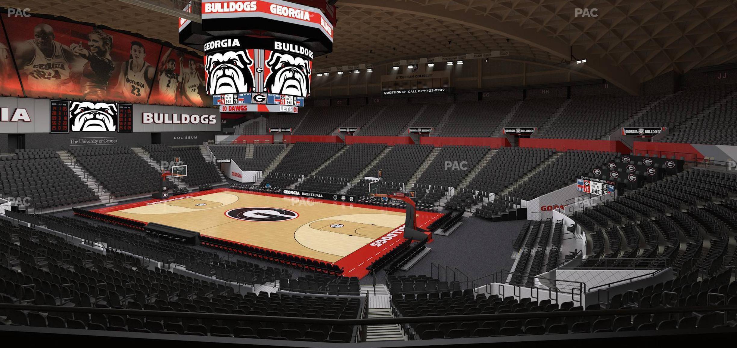 Seating view for Stegeman Coliseum Section Qq