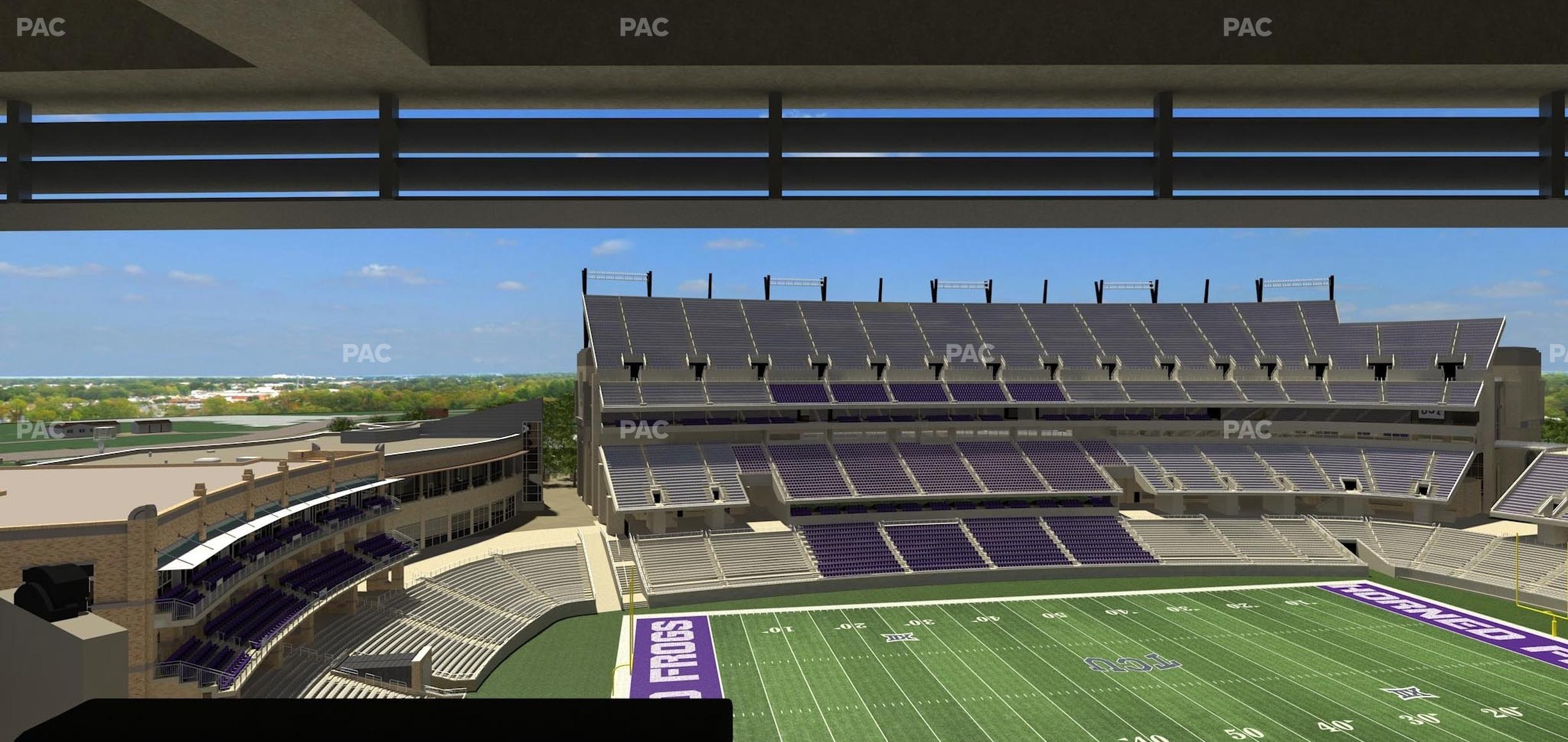 Seating view for Amon G. Carter Stadium Section Loge Box 336