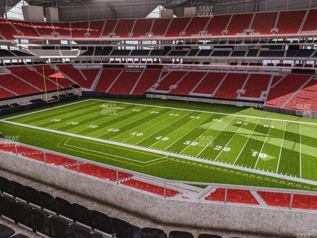 Seating view for Mercedes-Benz Stadium Section 207